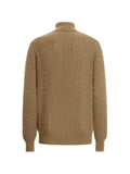 Malo cable-knit roll-neck sweater