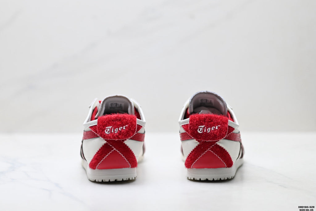 Onitsuka Tiger Retro Low Top White Red Unisex Shoes Style 17